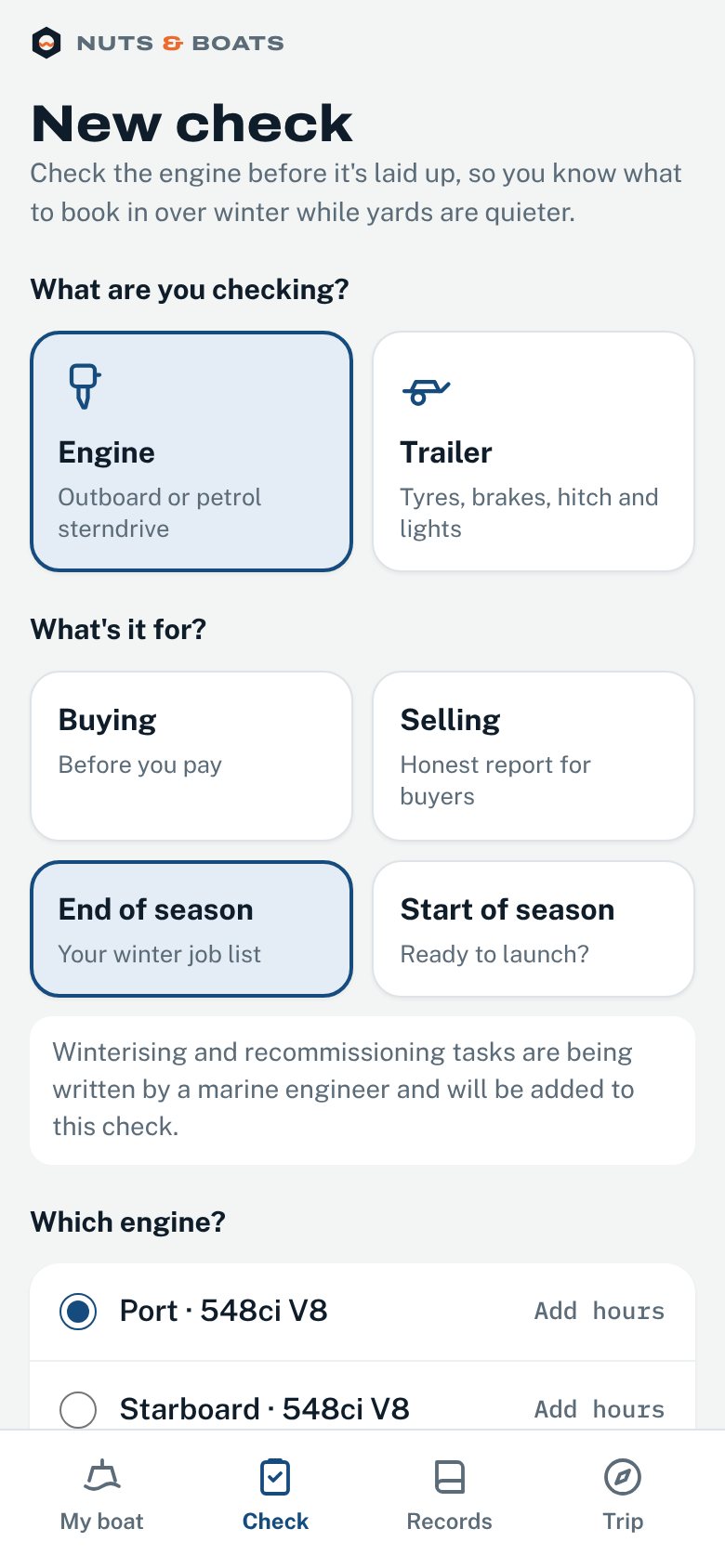Choosing what to check and why